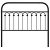 vidaXL T&ecirc;te de lit de remplacement m&eacute;tal noir 107 cm