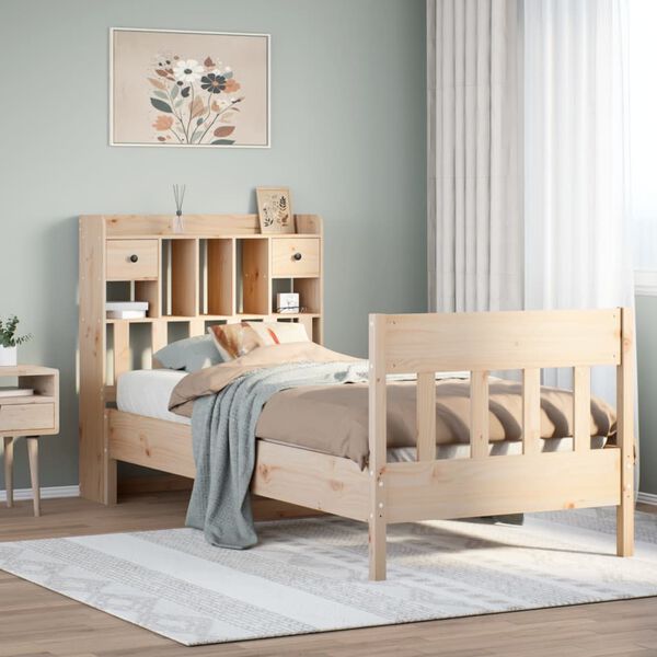 vidaXL Cadre de lit sans matelas 90x190 cm bois de pin massif
