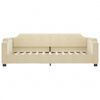 vidaXL Lit de repos cr&egrave;me 100x200 cm tissu