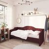 vidaXL Lit avec &eacute;clairage USB Violet Tissu 90x200 cm