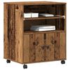 vidaXL Support d'imprimante avec stockage Bois ancien 60 x 48 x 74 cm