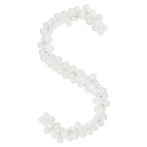 vidaXL Guirlande de Boules de No&euml;l LED Blanc 186 cm Polystyr&egrave;ne