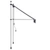 vidaXL Auvent r&eacute;tractable manuel 100 cm Rayures bleues et blanches