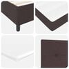 vidaXL Lit &agrave; ressorts avec matelas Marron fonc&eacute; 140 x 190 cm tissu
