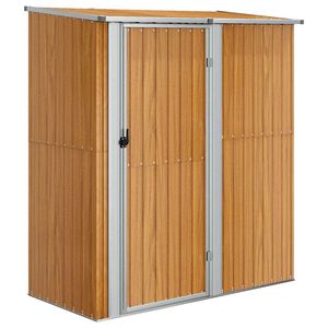 vidaXL Abri de jardin 180,5 x 97 x 209,5 cm M&eacute;tal galvanis&eacute; Aspect bois