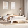 vidaXL Cadre de lit sans matelas blanc 140x190 cm bois de pin massif