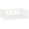 vidaXL Lit pour Chien 75,5 x 55,5 x 28 cm Blanc