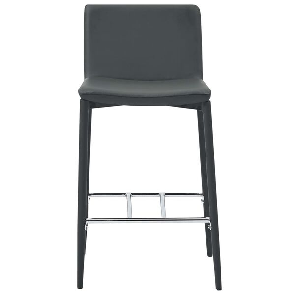 vidaXL Tabourets de bar lot de 2 gris similicuir