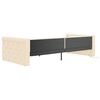 vidaXL Lit avec matelas et &eacute;clairage USB Cr&egrave;me Tissu 90x200 cm