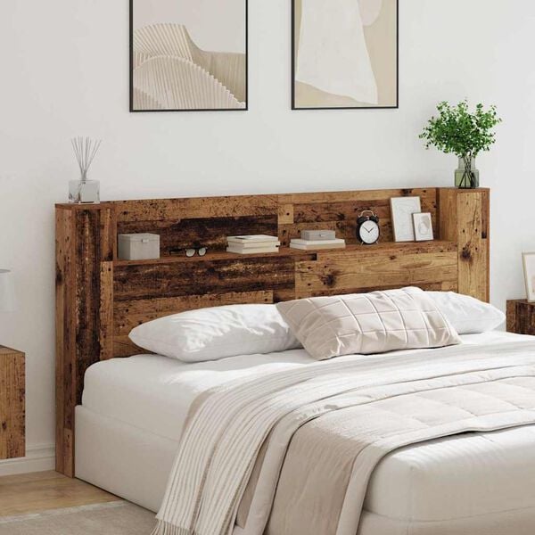 vidaXL T&ecirc;te de lit Bois ancien 200 x 15 x 103,5 cm Bois d'ing&eacute;nierie