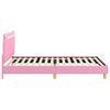 vidaXL Cadre de lit pour enfants avec t&ecirc;te de lit Rose 90 x 190 cm