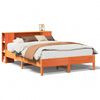 vidaXL Lit biblioth&egrave;que sans matelas cire marron 150x200 cm pin massif
