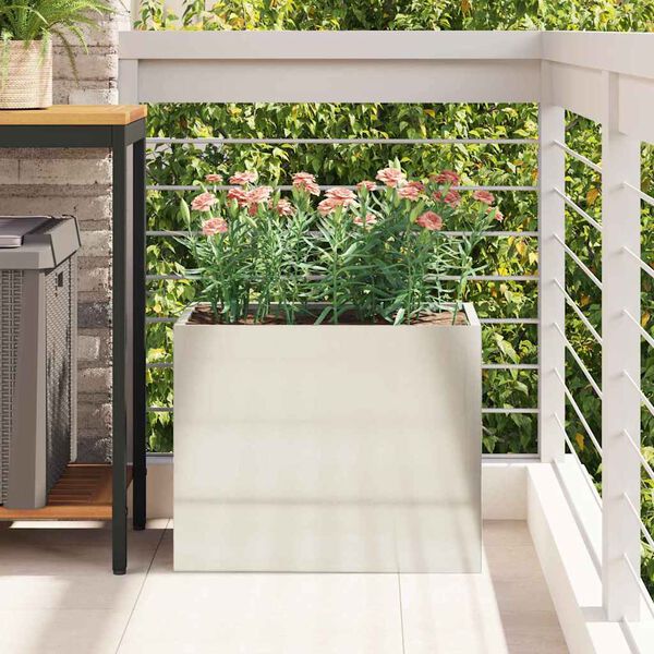 vidaXL Cache-pot de jardin Acier galvanis&eacute; 50 x 32 x 40 cm