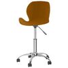 vidaXL Chaise pivotante de salle &agrave; manger Marron Velours