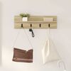 vidaXL Porte-manteau mural Ch&ecirc;ne Sonoma 60 x 10,5 x 18 cm