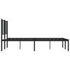 vidaXL Cadre de lit m&eacute;tal sans matelas avec t&ecirc;te de lit noir 120x200cm