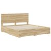 vidaXL Cadre de lit Ch&ecirc;ne Sonoma 180 x 200 cm Bois d'ing&eacute;nierie