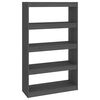 vidaXL Biblioth&egrave;que/S&eacute;parateur de pi&egrave;ce Gris 80x30x135,5 cm Pin massif