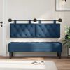 vidaXL T&ecirc;te de lit suspendue Montage mural Bleu 130 x 55 x 7 cm tissu