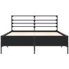 vidaXL Cadre de lit sans matelas noir 135x190 cm