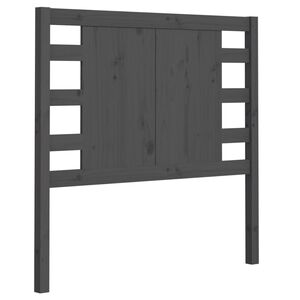 vidaXL T&ecirc;te de lit Gris 106x4x100 cm Bois massif de pin