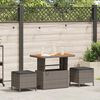vidaXL Ensemble de salle &agrave; manger pour jardin Gris polyrotin