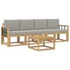 vidaXL Ensemble de canap&eacute;s d'ext&eacute;rieur 5 pc Blanc et gris clair
