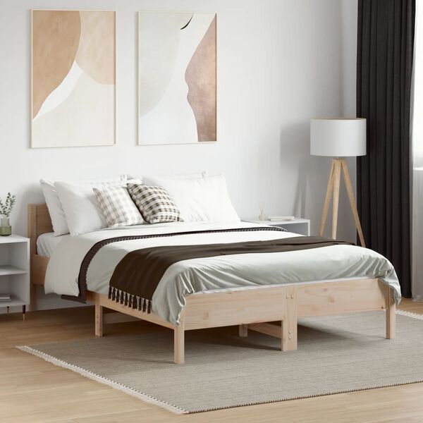 vidaXL Cadre de lit sans matelas 120x190 cm bois de pin massif