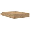 vidaXL Cadre de lit avec rangement avec tiroir Ch&ecirc;ne artisanal 150 cm