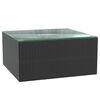 vidaXL Salon de jardin 7 pcs avec coussins R&eacute;sine tress&eacute;e Noir