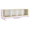 vidaXL Ensemble de meubles TV 3 pcs Blanc ch&ecirc;ne sonoma Bois ing&eacute;nierie
