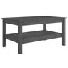 vidaXL Table basse Gris 80x50x40 cm Bois massif de pin