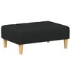 vidaXL Canap&eacute;-lit &agrave; 2 places avec repose-pied noir tissu
