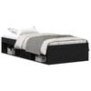 vidaXL Cadre de lit sans matelas en ch&ecirc;ne noir 75x190 cm bois d'ing&eacute;nierie