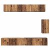 vidaXL Meuble TV mural 3 pcs Bois Ancien Bois d'ing&eacute;nierie