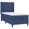 vidaXL Sommier &agrave; lattes de lit matelas et LED Bleu 100x200 cm Tissu