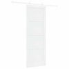 vidaXL Porte coulissante Blanc 78 x 211 cm Pin massif