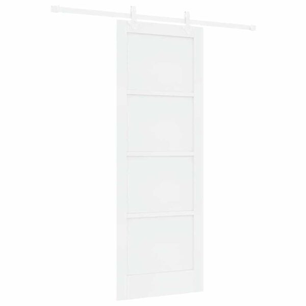 vidaXL Porte coulissante Blanc 78 x 211 cm Pin massif