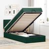 vidaXL Lit ottoman avec matelas et LED Vert fonc&eacute; 80x200cm velours