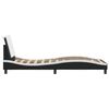 vidaXL Cadre de lit avec LED sans matelas Zadar noir et blanc 90x190 cm