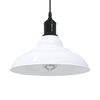 vidaXL Lampe suspendue réglable hauteur E27 blanc brillant Ø31cm métal