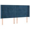 vidaXL Sommier &agrave; lattes de lit matelas et LED Bleu fonc&eacute; 160x200 cm