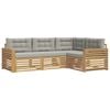 vidaXL Ensemble de canap&eacute;s d'ext&eacute;rieur 4 pc Blanc et gris clair