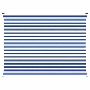 vidaXL Voile d'ombre Bleu et Blanc 8 x 6 m 100 % polyester Oxford