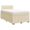 vidaXL Sommier &agrave; lattes de lit avec matelas Cr&egrave;me 120x200 cm Tissu