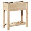 vidaXL Cache-pot de jardin avec étagère Beige 71 x 37 x 76,5 cm