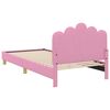vidaXL Cadre de lit pour enfants avec t&ecirc;te de lit Rose 90 x 200 cm