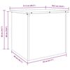 vidaXL Bo&icirc;te de Rangement Ext&eacute;rieure Rouill&eacute; 55 x 50,5 x 50 cm Acier