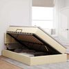 vidaXL Lit avec rangement et matelas avec matelas Cr&egrave;me 120 x 200 cm