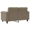 vidaXL Canap&eacute; &agrave; 2 places Taupe 120 cm Tissu microfibre